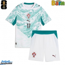 Portugal Rafael Leao #17 Bortedraktsett Barn VM 2026 Kortermet (+ Korte bukser)